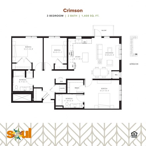 floor plan of the 4 bedroom apartment for sale
